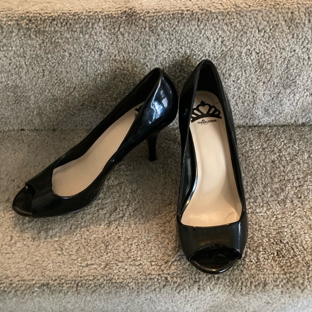 In Like New Condition! Fergalicious Open Toe Heels